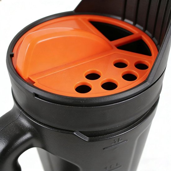 Handstrooier en schep - 2,5 L - Verstelbaar - Strooier - Zoutstrooier - Strooiwagen - Geschikt voor Strooizout, Graszaad, Zand en Mest van Merkloos	 — afbeelding 3