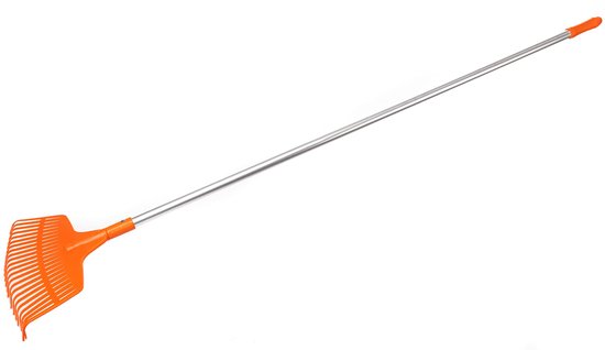KOTARBAU® Set 5-Delig Bladhark, Kunststof, 150 cm, Oranje, Tuinhark, Gazonhark, Stevige Hark, Uitwisselbare Opzetstukken, met Aluminium Steel, Extra-Click van Merkloos	 — afbeelding 5