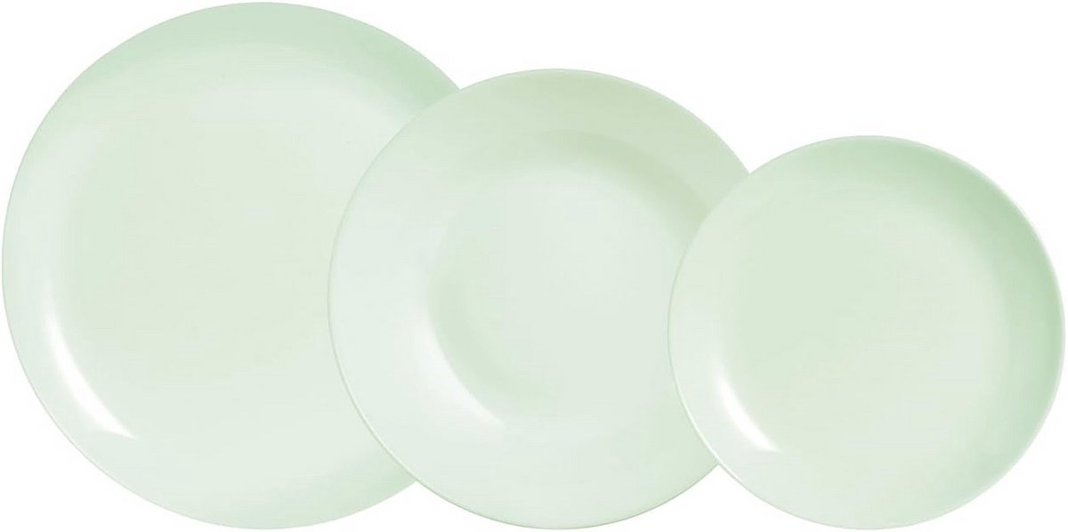 12-delig Tafelservies Opaalglas Groen voor 4 Personen