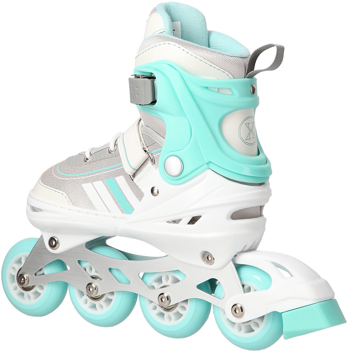 2in1 Nils Extreme - skeelers/Schaatsen licht Blauw/wit Maat: 34-38