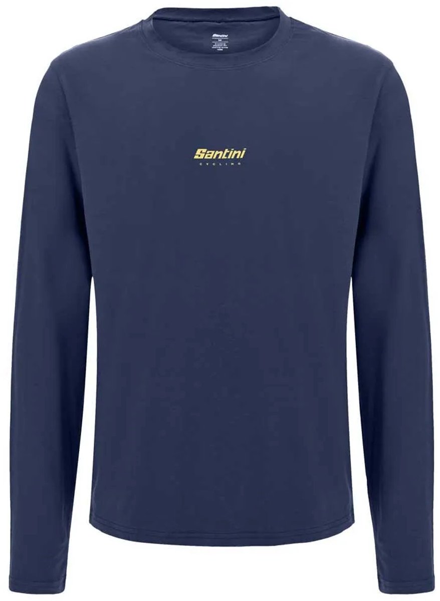 Santini T-shirt Met Lange Mouwen Blauw