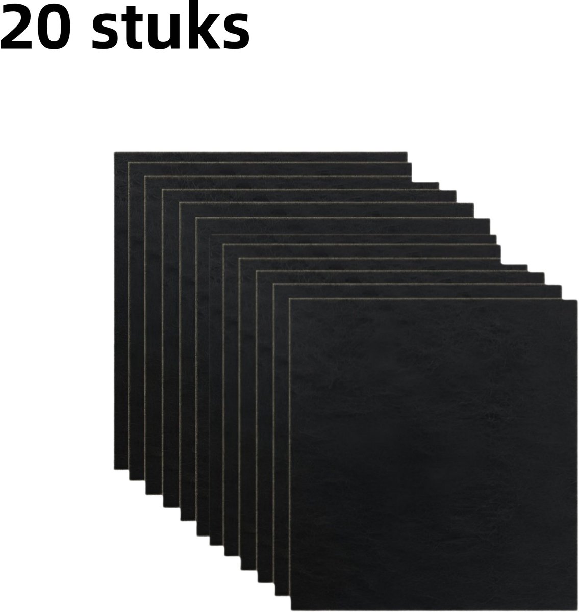 20-delige set - Filter spons met actieve kool - Vervangende filter spons voor kattenbak - Geurcontrole - Zwart