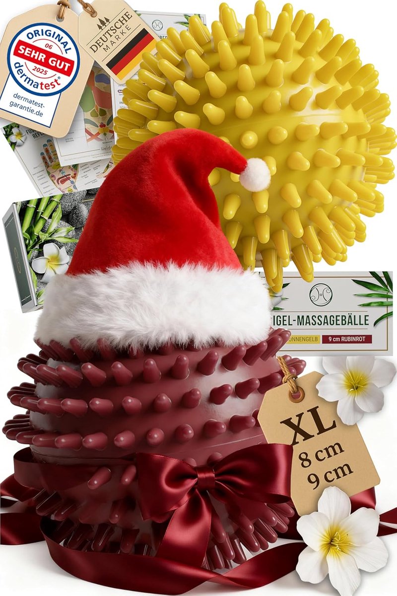 Massagebal Set van 2 8 cm en 9 cm Egelballen voor Voet- en Spiermassage