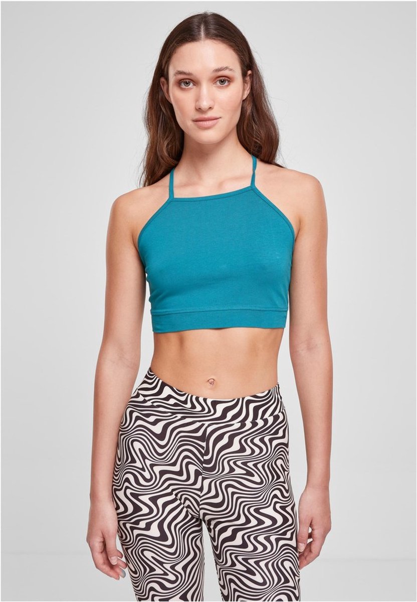 Urban Classics Crop top -5XL- Triangle Blauw