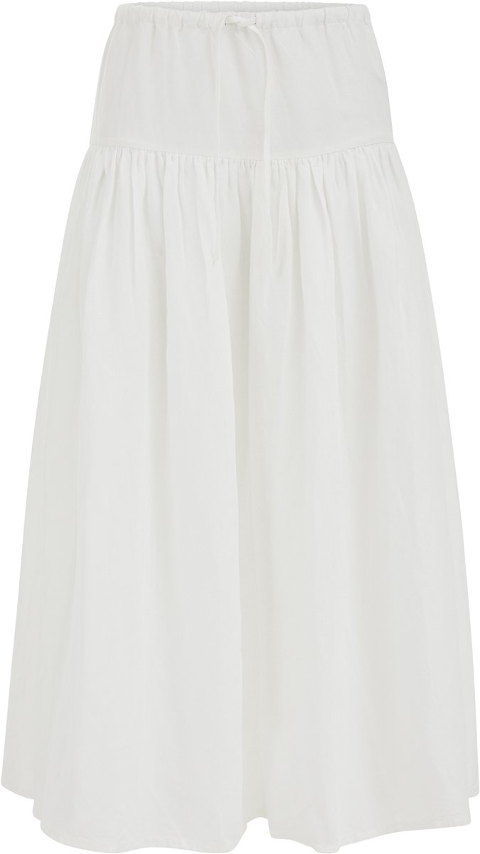 WE Fashion Dames midi rok van linnenmix