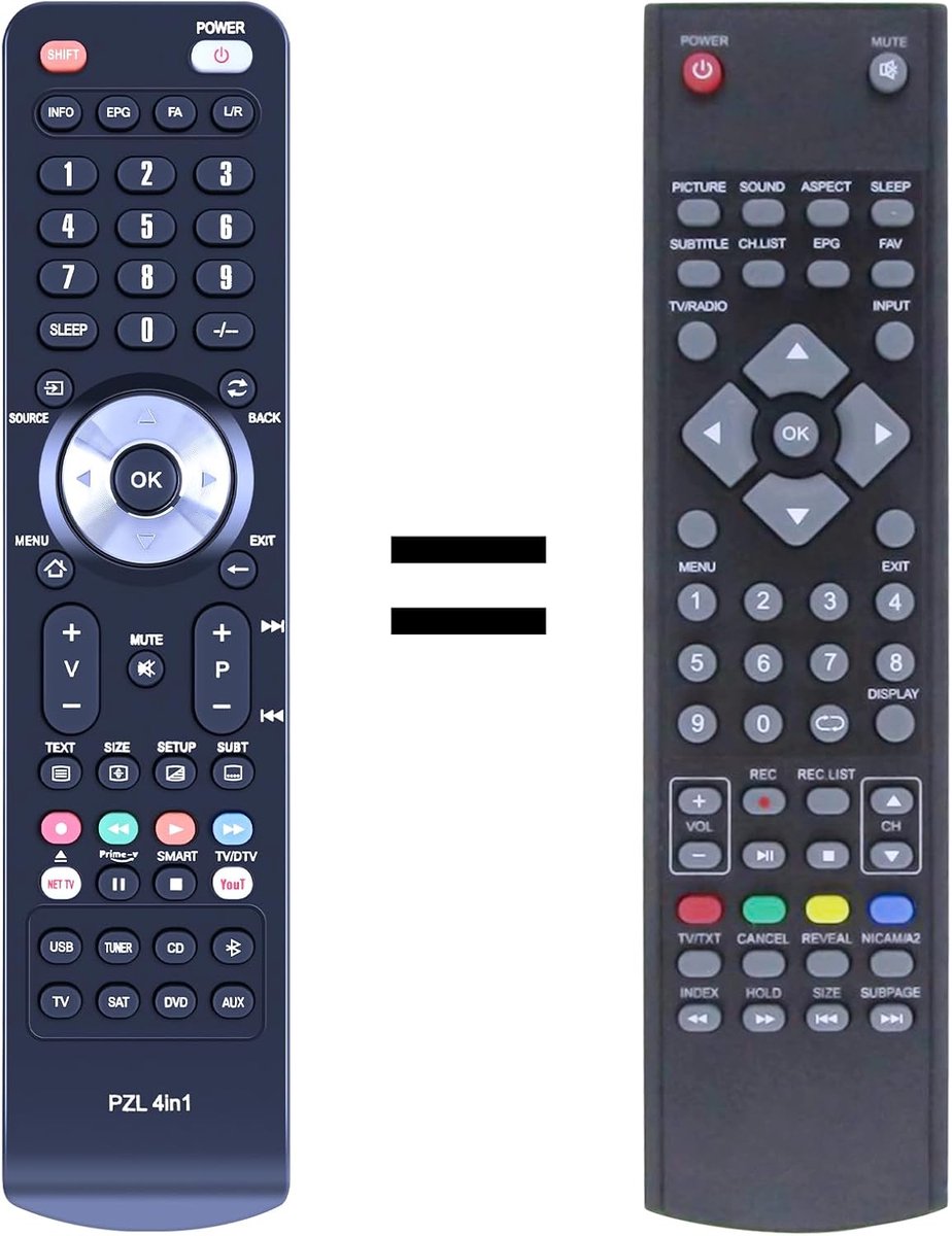 Universele Smart TV Afstandsbediening Vervanging voor Denver LED Televisies