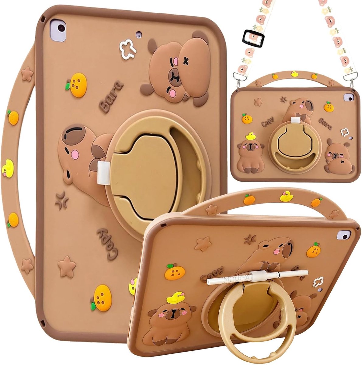 Schokvrije Kinderen iPad 9.7 Inch Hoes met Standaard, Handvat en Schouderriem - Compatibel met iPad 5e/6e Gen & Pro 9.7/Air