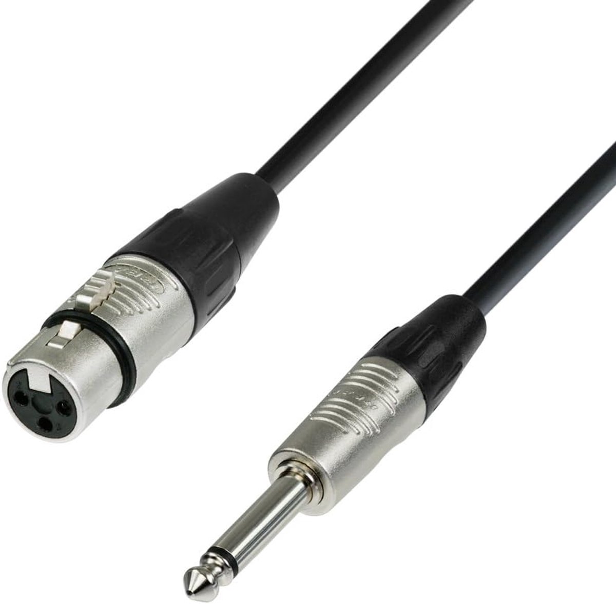 XLR vrouwelijk naar 6,35 mm jack mono kabel - 3 meter