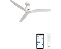 CREATE - Stille plafondventilator van 40 W met technische ABS-bladen, verkrijgbaar in verschillende maten - M - Geen licht - WIFI - WIND STYLANCE