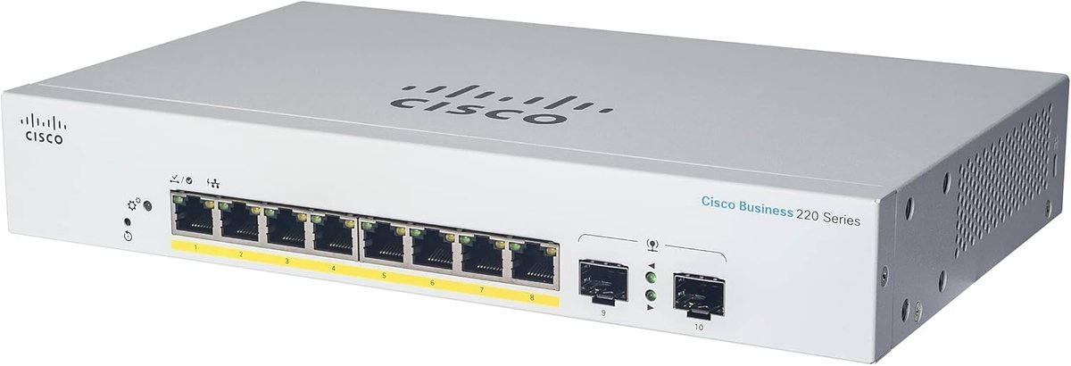 Smart Switch met 8 Gigabit Poorten en 2 SFP Uplink Slots | Betrouwbaar Netwerk voor Bedrijven