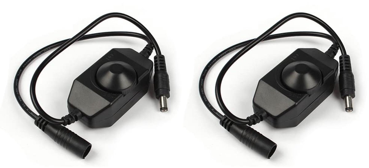 LED Strip Dimmer 12-24V 6A - 0-100% PWM Dimming - Draaiknop Bediening - Compact Design