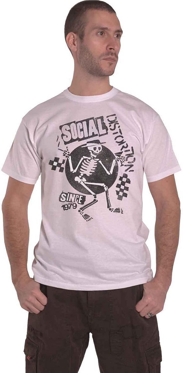 Band T-Shirt - Muziek Shirt - Casual Vrije Tijd - Officiële Licentie - 24 x 22 x 2 cm - Wit