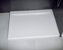 Douchegoot plat Axim rechthoekig 110 x 90 cm diepte 2.5 cm acryl wit