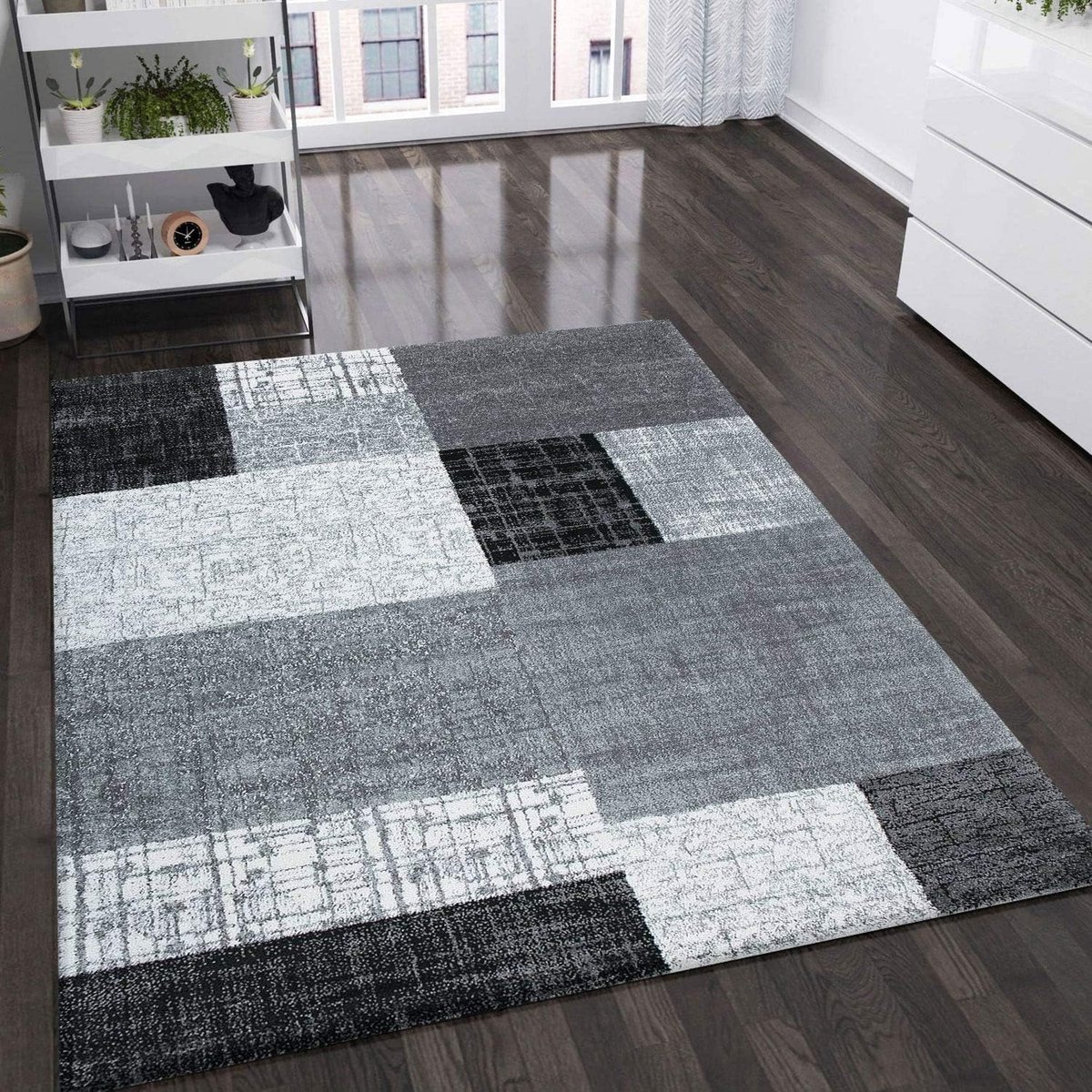 Geometrisch Laagpolig Tapijt 200x290 cm - Polypropyleen Frisée - 11 mm Poolhoogte - Geschi