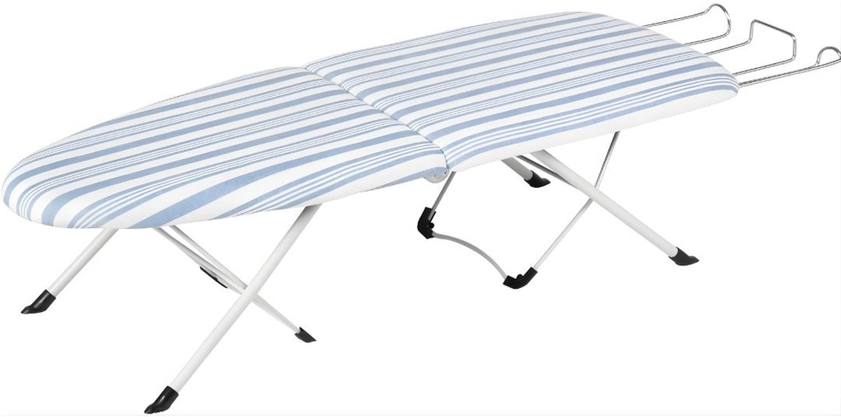 DnA® Tafelstrijkplank - Strijkplanken - Strijkdeken - Strijktafel - Blauw/Wit - 81cm x 31cm x 18cm