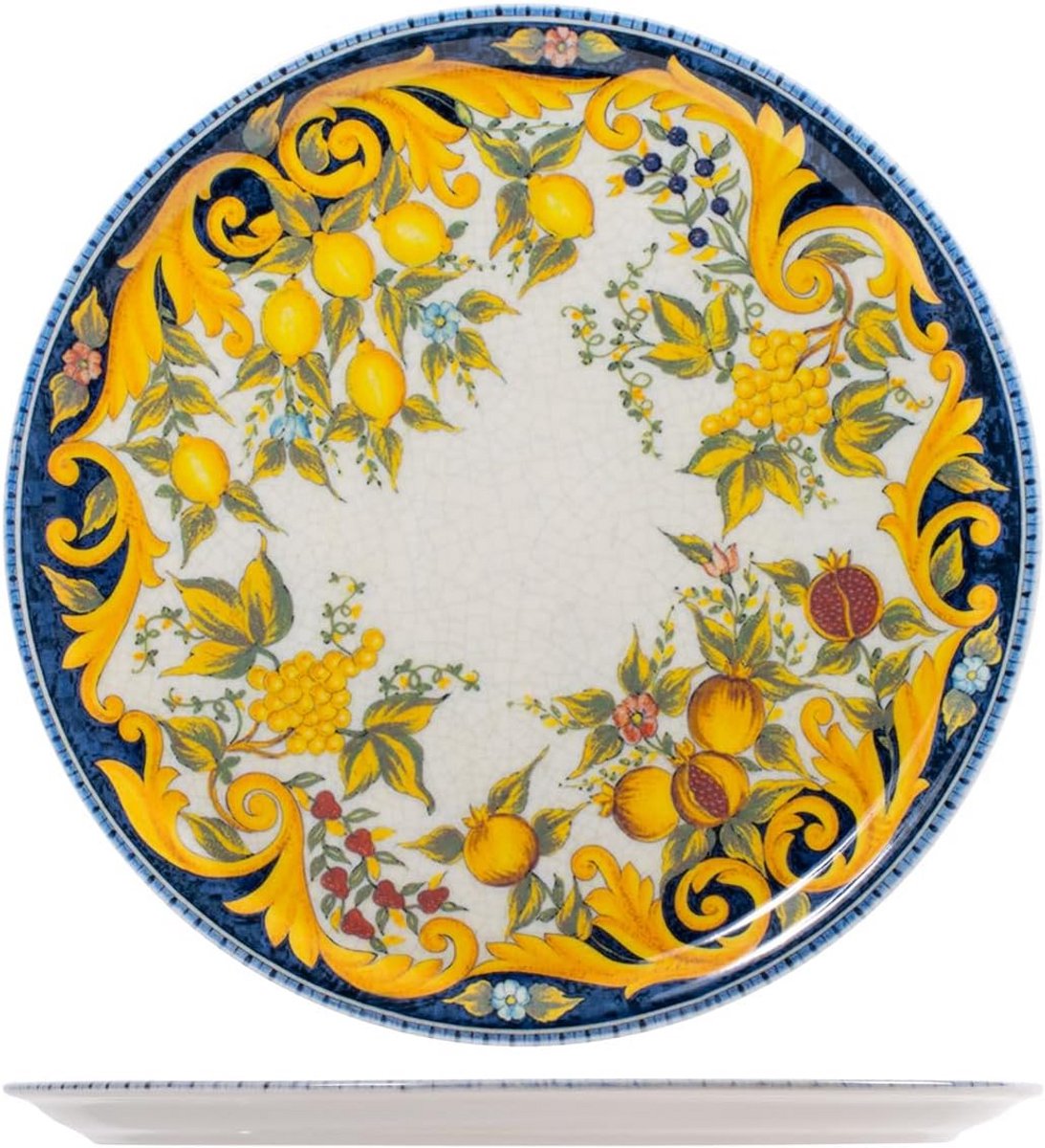 Set van 6 Pizzaborden van Porselein, 33 cm, Decoratief
