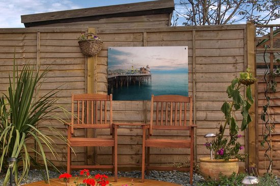 Décoration de jardin Brighton - Jetée - Angleterre - 60x40 cm - Poster jardin - Toile jardin - Poster extérieur