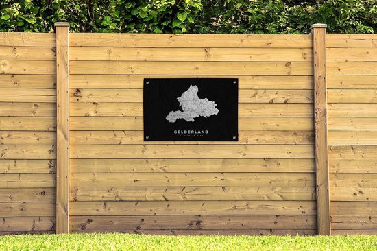 Posters de jardin hors Gueldre - Nederland - Carte - 90x60 cm - Toile de jardin - Affiche extérieure