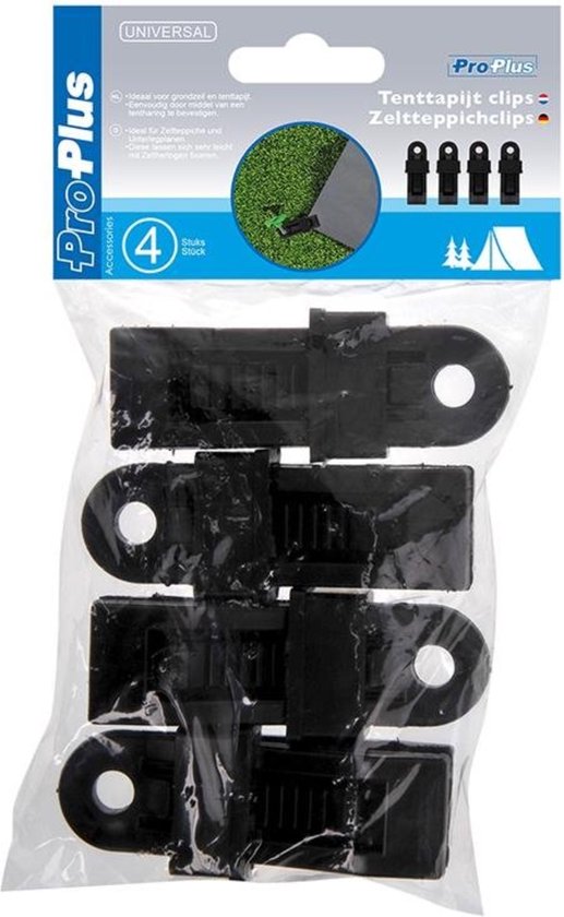 ProPlus Tenttapijtclips - Klem Model - Versterkte Grip - 83 x 32 x 21 mm - 4 stuks van ProPlus — afbeelding 5