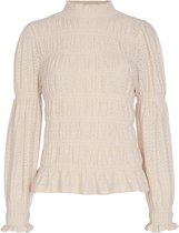 FREEQUENT FqBlond highneck blouse - birch Beige