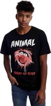 The Muppets Heren Tshirt -S- Ready To Rock Zwart