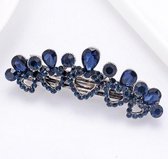 PaCaZa - Fonkelende Haarclip Hart - Blauw en Zilver