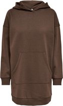 Jacqueline de Yong Jurk Jdyparis Life L/s Hood Sweat Dress 15244197 Bracken Dames Maat - L