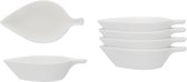 Apero Bowl 10x5,3xh2,4cm Set 4nbc - Leaf Shape