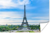 Poster De Eiffeltoren met een erg kleurrijke omgeving - 180x120 cm XXL