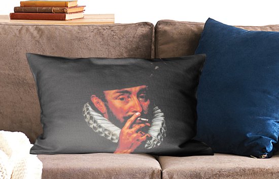 Coussins Coussins décoratifs - Oreillers Salon - 60x40 cm - Willem van Oranje - Adriaen Thomasz - Smoking