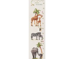 Borduurpakket groeimeter Safari Linnen - Dutch Stitch Brothers