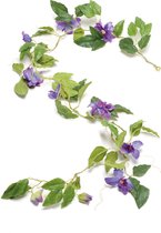 Kunstplant Clematis garland 180cm paars/blauw