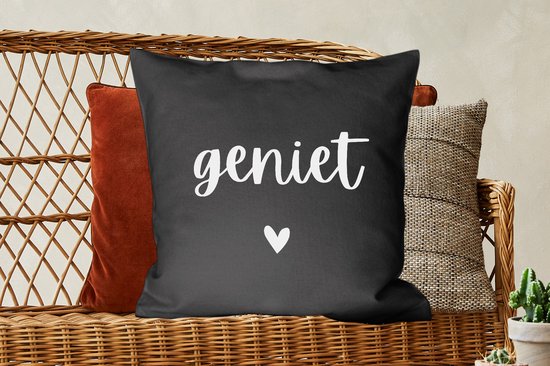 Sierkussen - Proverbes Enjoy Life - Multicolore - 60 Cm X 60 Cm