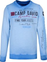 Camp David ® Sweatshirt met ronde hals Oil Dyed, blauw