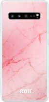 6F hoesje - geschikt voor Samsung Galaxy S10 5G -  Transparant TPU Case - Coral Marble #ffffff