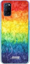 6F hoesje - geschikt voor OPPO A92 -  Transparant TPU Case - Rainbow Veins #ffffff