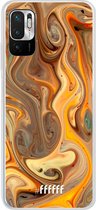 6F hoesje - geschikt voor Xiaomi Redmi Note 10 5G -  Transparant TPU Case - Brownie Caramel #ffffff