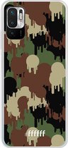 6F hoesje - geschikt voor Xiaomi Redmi Note 10 5G -  Transparant TPU Case - Graffiti Camouflage #ffffff