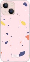 6F hoesje - geschikt voor iPhone 13 - Transparant TPU Case - Terrazzo N°8 #ffffff