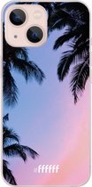 6F hoesje - geschikt voor iPhone 13 Mini -  Transparant TPU Case - Sunset Palms #ffffff