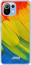 6F hoesje - geschikt voor Xiaomi Mi 11 Lite -  Transparant TPU Case - Macaw Hues #ffffff
