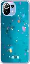 6F hoesje - geschikt voor Xiaomi Mi 11 Lite -  Transparant TPU Case - Confetti #ffffff