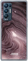 6F hoesje - geschikt voor OPPO Find X3 Neo -  Transparant TPU Case - Purple Marble #ffffff