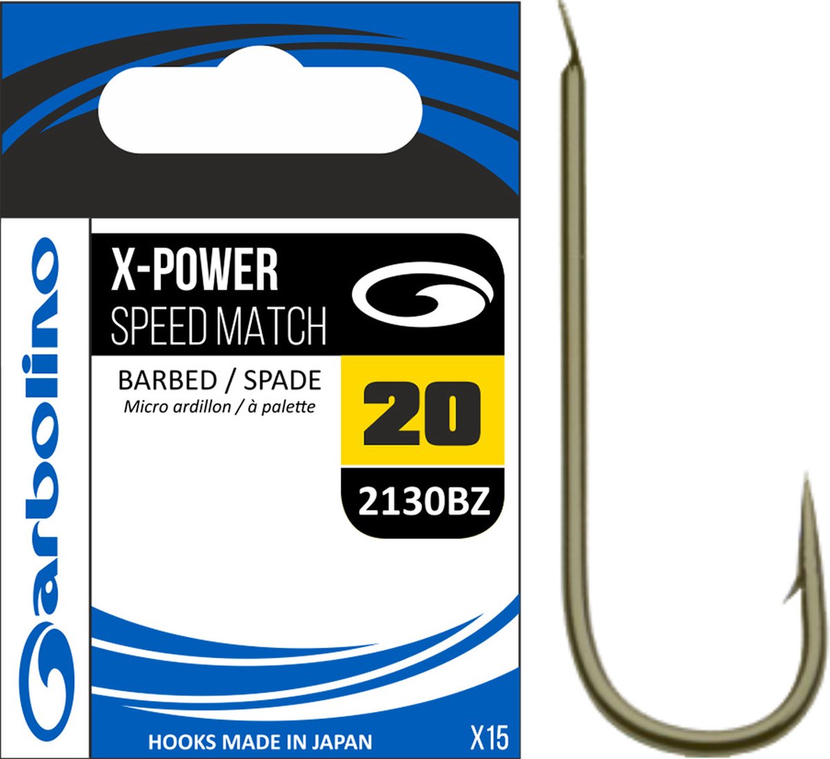 Garbolino X-Power Speed Match Barbed-Spade (15 pcs) - Maat : 12