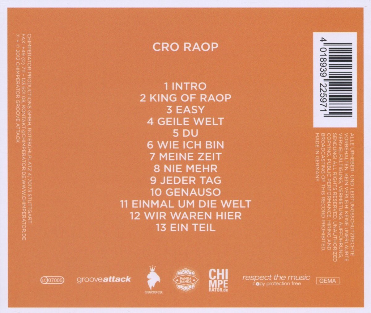 Cro - Raop (CD) — cadeau in Games, Films & Muziek - foto 2