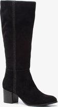 Harper hoge suede dames laarzen - Zwart - Maat 41 - Echt leer