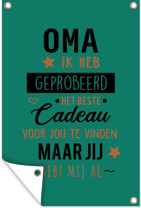 Posters de jardin extérieur Mamie - Citations - Mamie tu m'as déjà - Proverbes - 60x90 cm