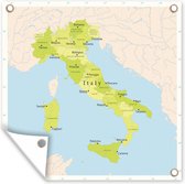 Tuindoek Groene kaart van Italië - 100x100 cm