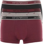 Emporio Armani 3-pack boxershorts trunk - rood/zwart