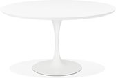 Alterego Witte ronde design eet-/bureautafel 'GLOBO' - Ø120 cm